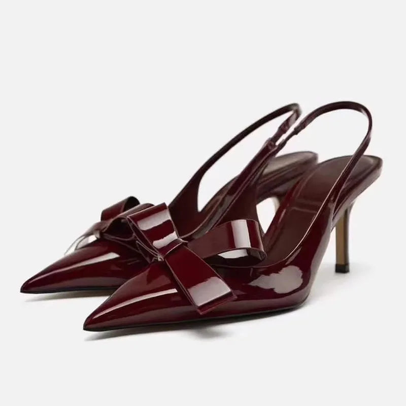 Margot - Stijlvolle Slingback Hakken met Strikdetail