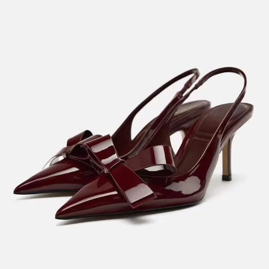 Margot - Stijlvolle Slingback Hakken met Strikdetail
