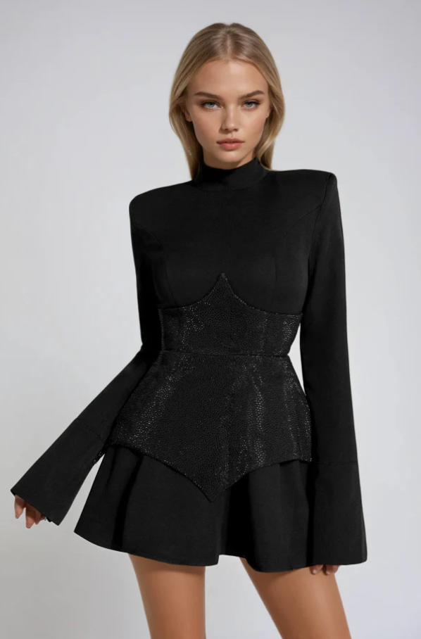 Brooklyn - Glamoureuze Glitter Corset Jurk