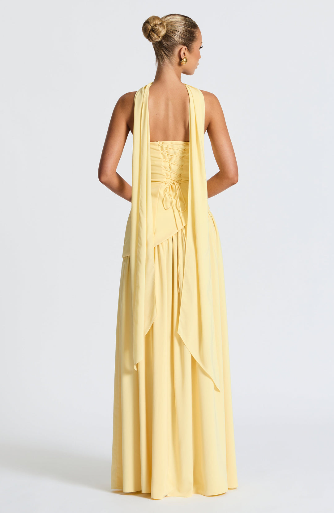 Imani – Strapless Maxi-jurk met Asymmetrische Taille